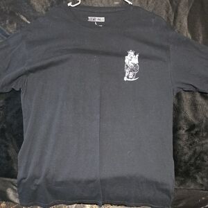 Black Graphic Crewneck T-Shirt - L